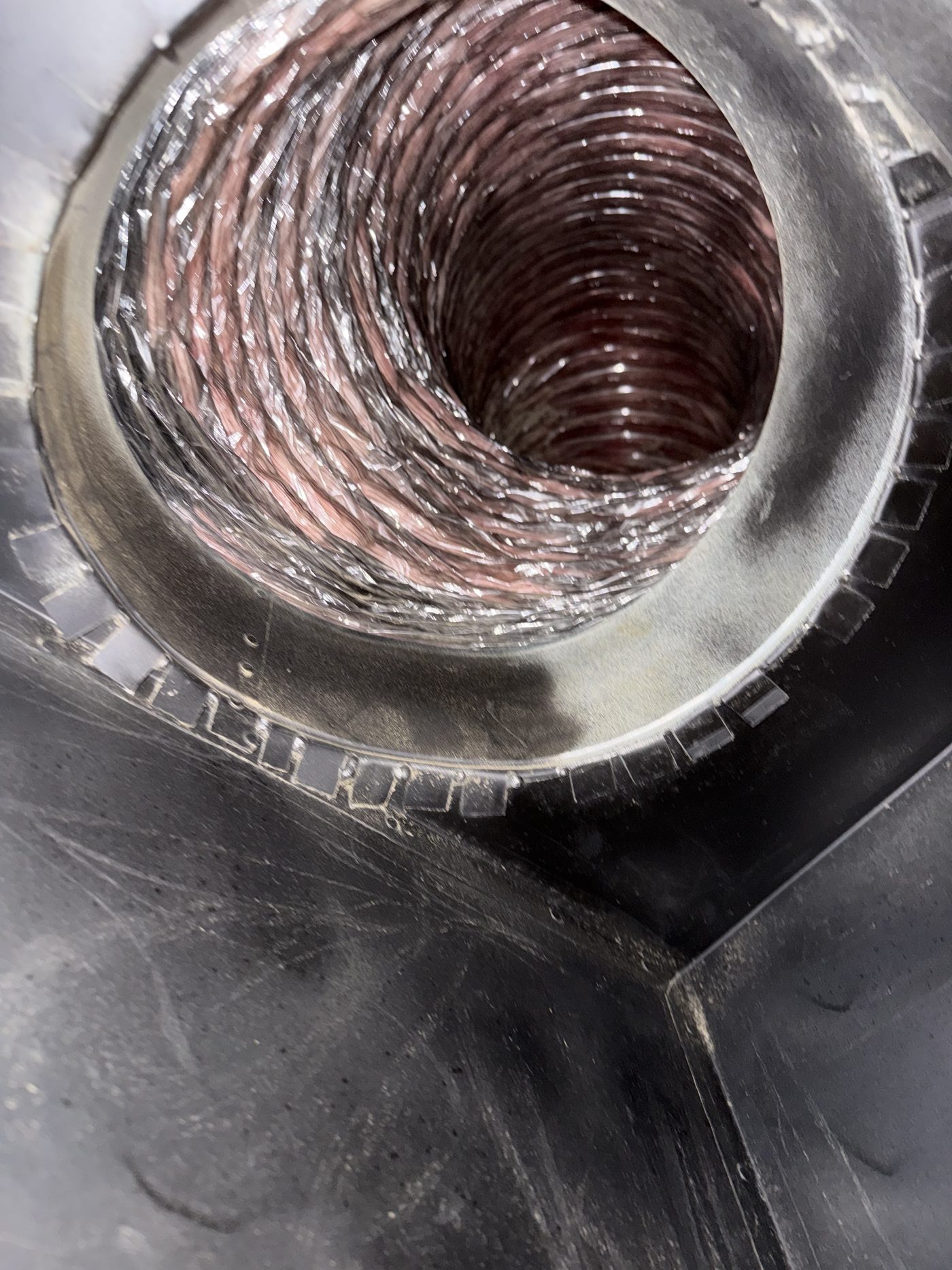 Clean air duct after a Pure Airways cleaning